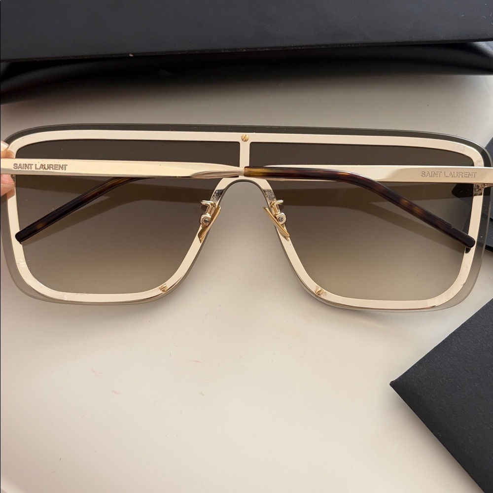 Saint Laurent Sl 364 Sunglasses Brown Gold - Picture 5 of 15